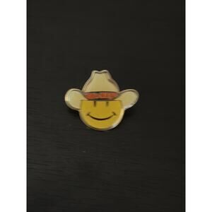 Wal-Mart Cowboy Smiley face Lapel Pin Badge Hat Jacket Vest